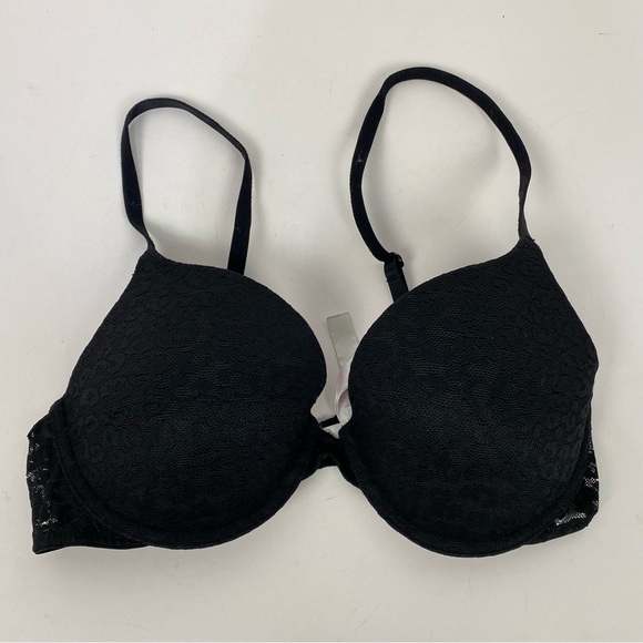 PINK victoria's secret black wear everywhere t-shirt bra 34C - Picture 1 of 5